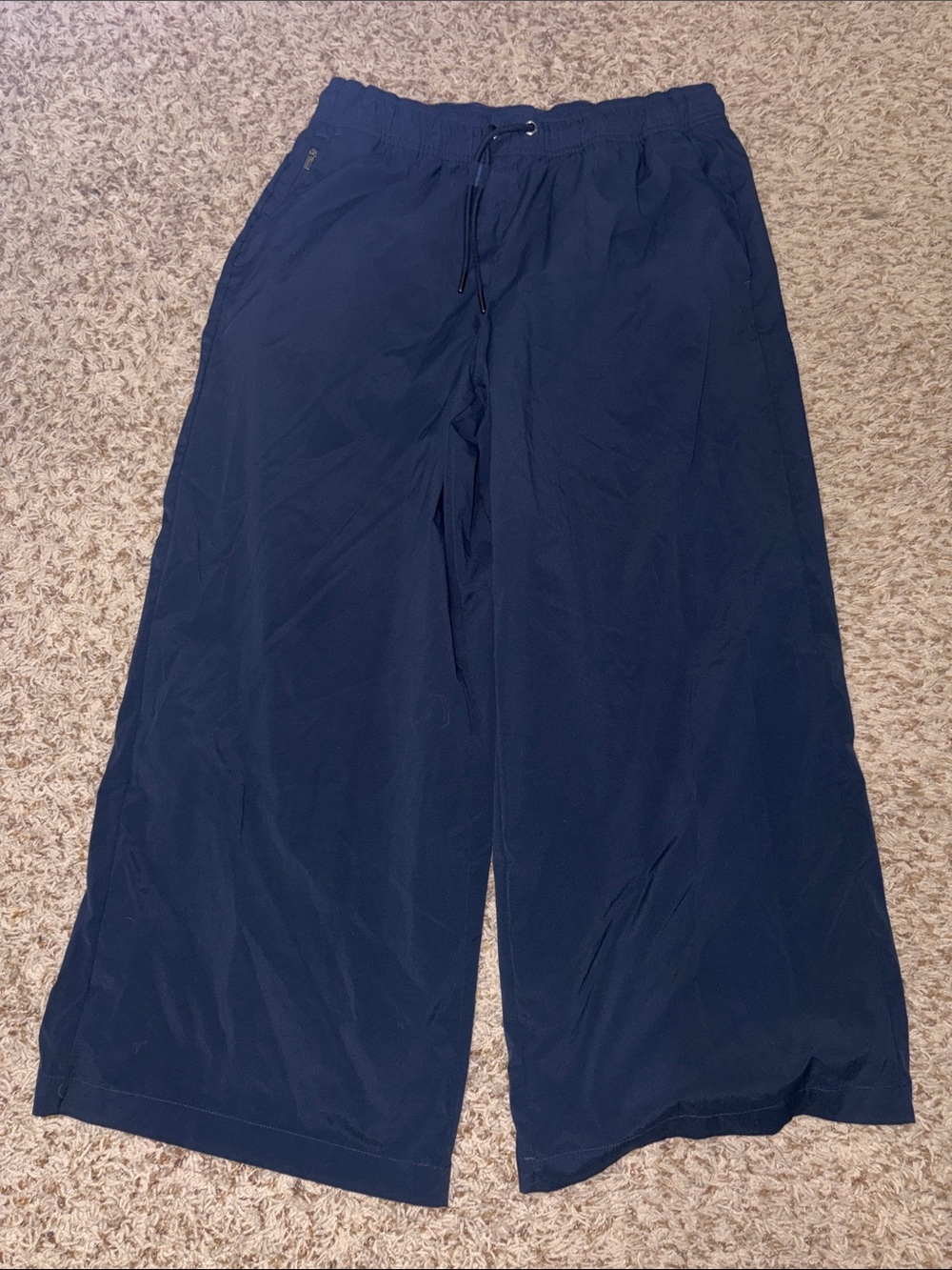Athleta Women’s Navy Wide-Leg Drawstring Pants